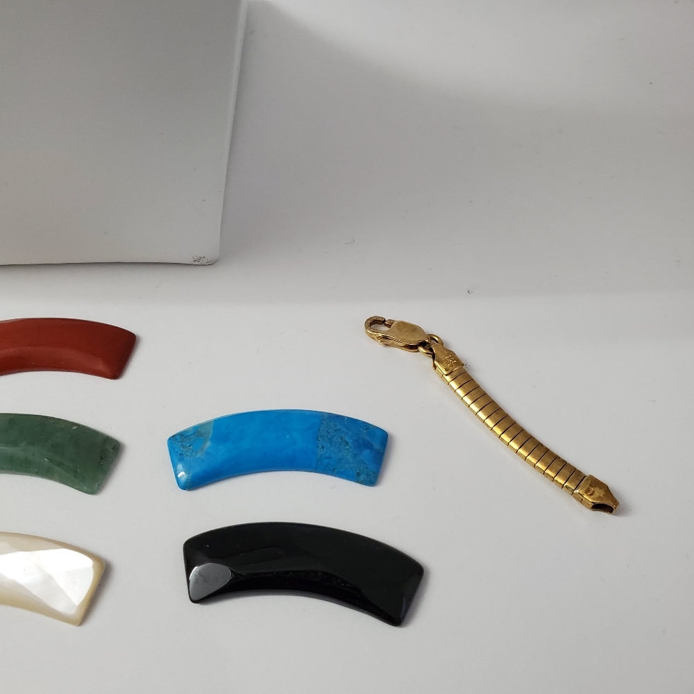 Sterling Silver 925 Interchangeable Gemstone Slid… - image 5